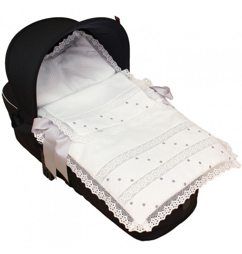 SACO COLCHA COCHE NAPOLES PUNTILLA ROSY FUENTES