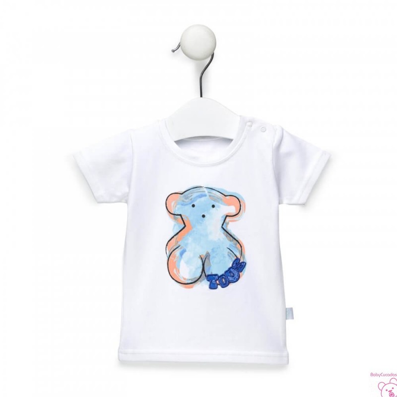 TOUS BABY Camiseta Sin Mangas de Playa con Estampado Central Oso para tu Bebé 3 Meses a 4 Años 